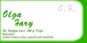 olga hary business card