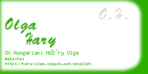 olga hary business card